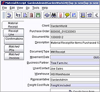 ERP software demo - Accounts Payable Invoice and Receipt for Purchase Order