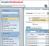 ERP software demo - Open/Close a G/L Period