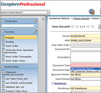 ERP software demo - Processing Return Materials Authorizations (RMA)